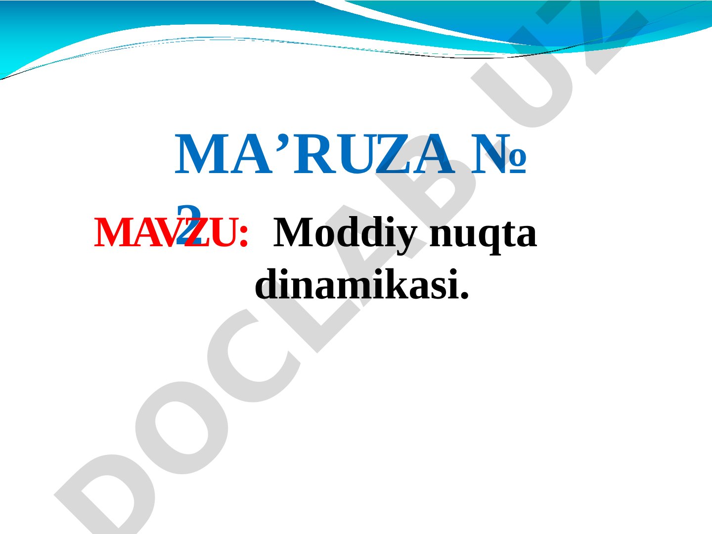 Moddiy nuqta dinamikasi