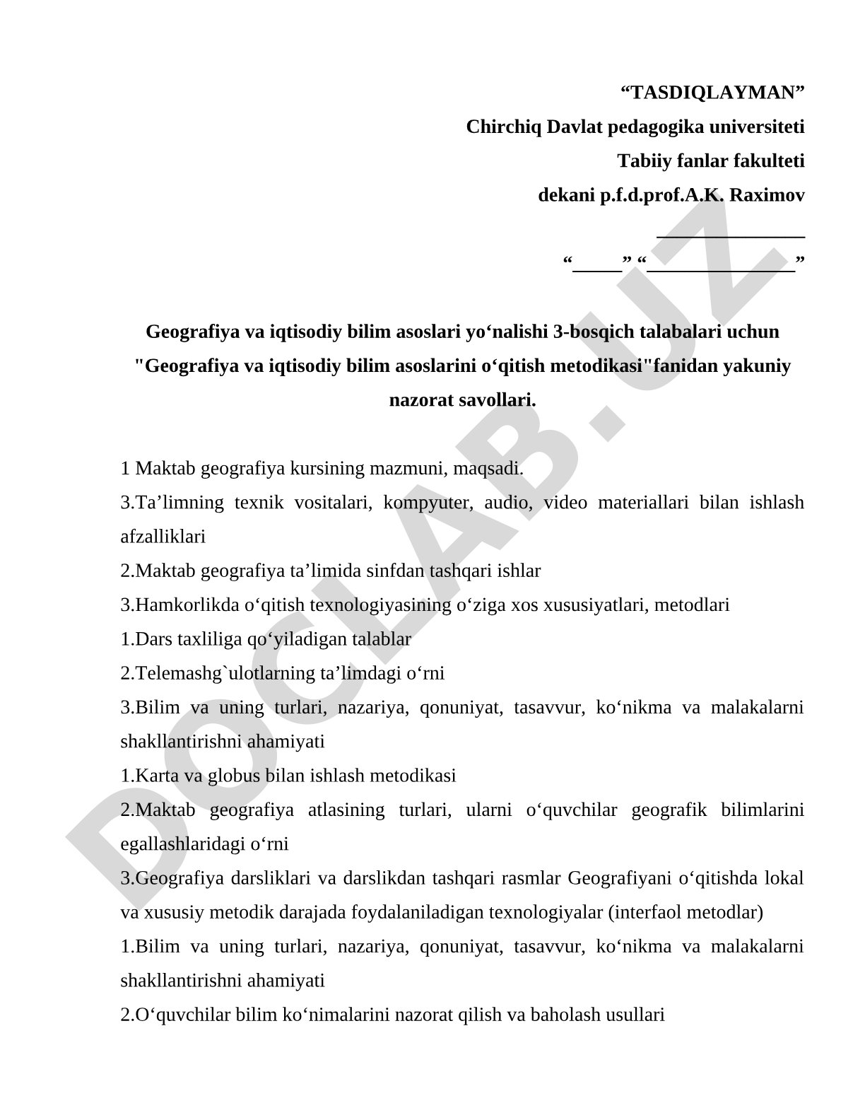 Geografiya taʼlimida dars tiplari 3