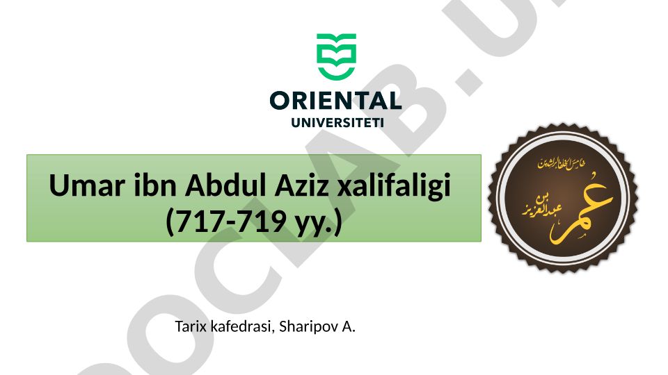 Umar ibn Abdul Aziz xalifaligi va Sulaymon ibn Abdulmalik davri
