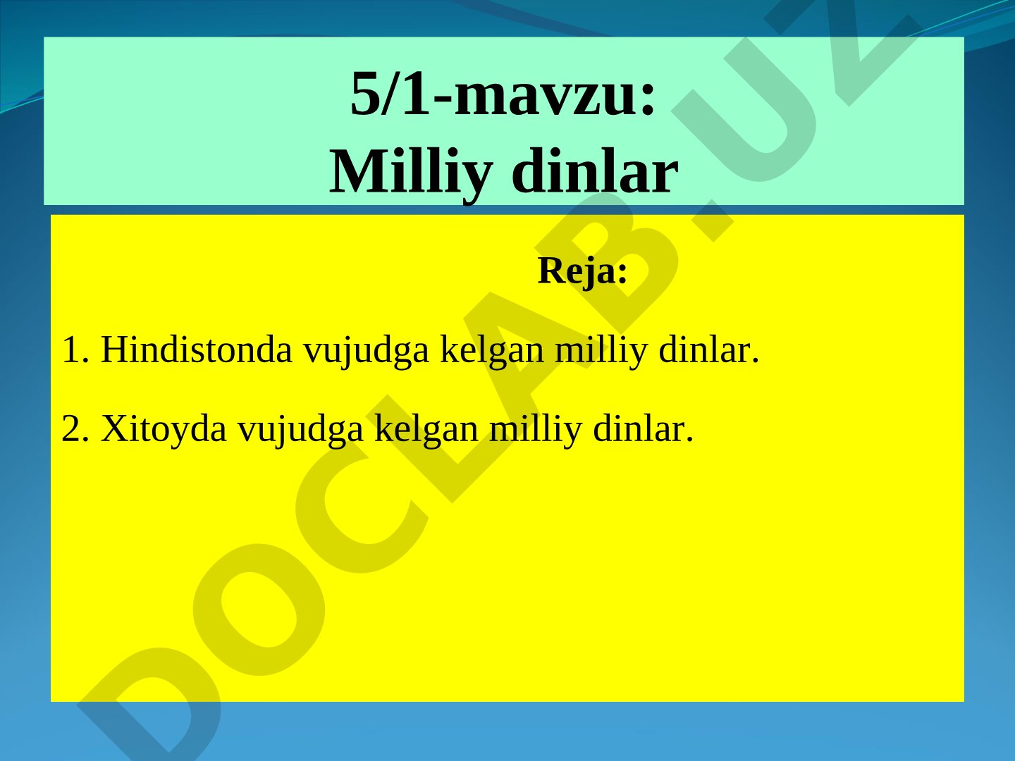 Milliy dinlar