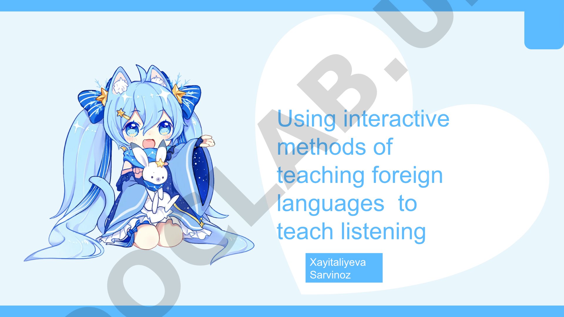 Using interactive methods of teaching foreign languages to teach listening