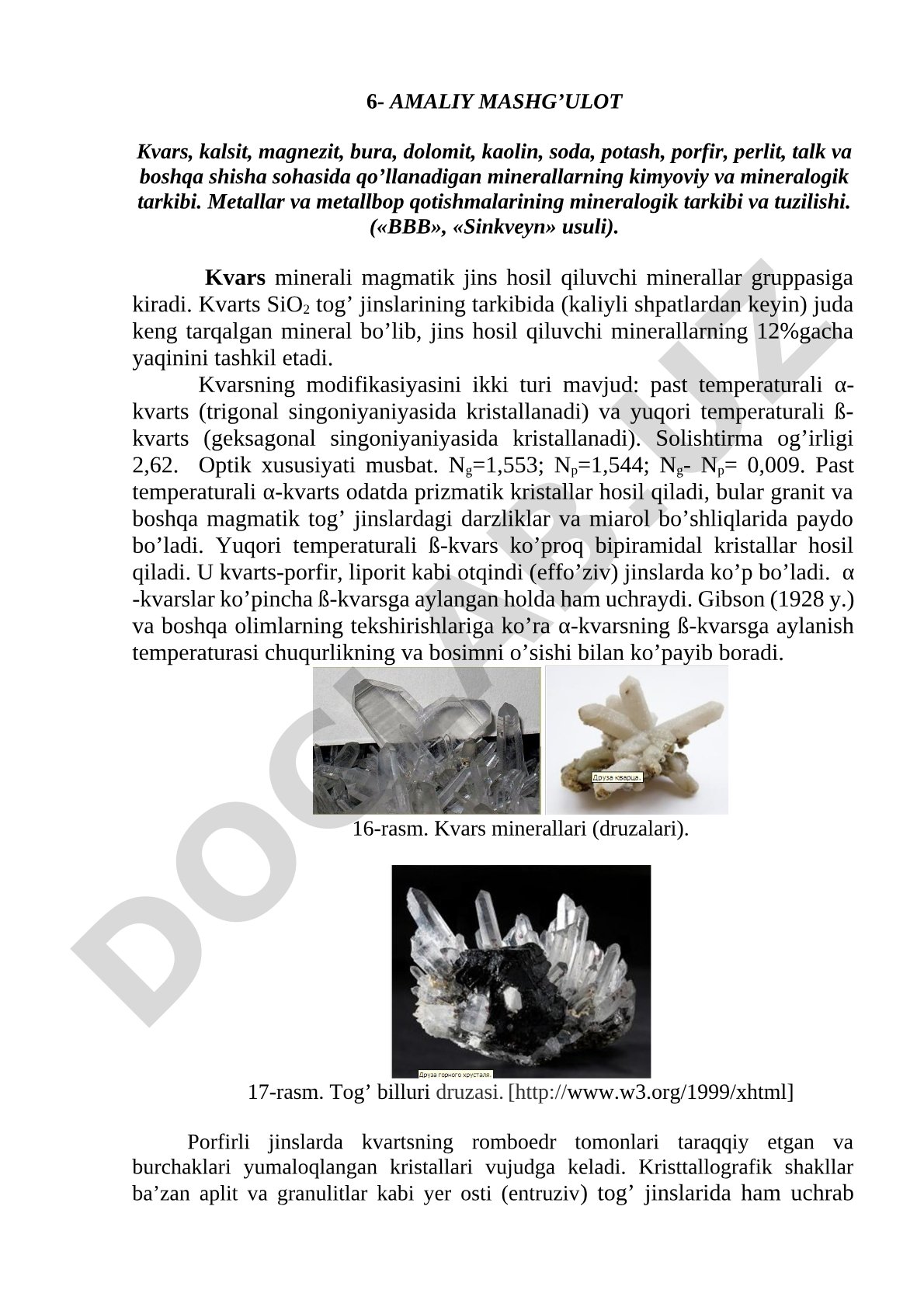 Shisha sohasida qo'llaniladigan minerallar va metall qotishmalarining kimyoviy va mineralogik tarkibi