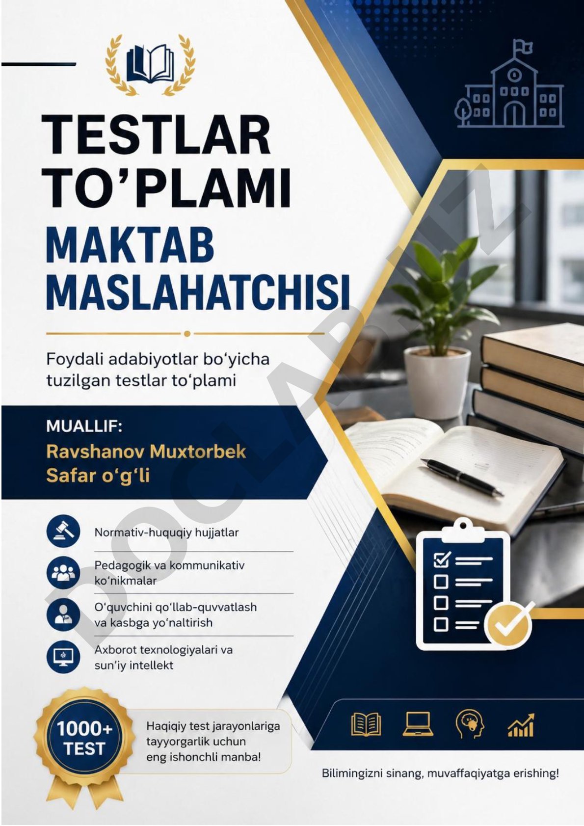 Maktab maslahatchisi lavozimiga saralash testlari to‘plami