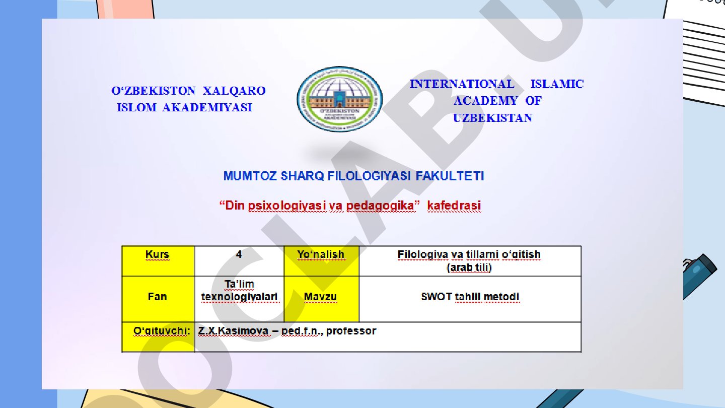 SWOT-tahlil metodi