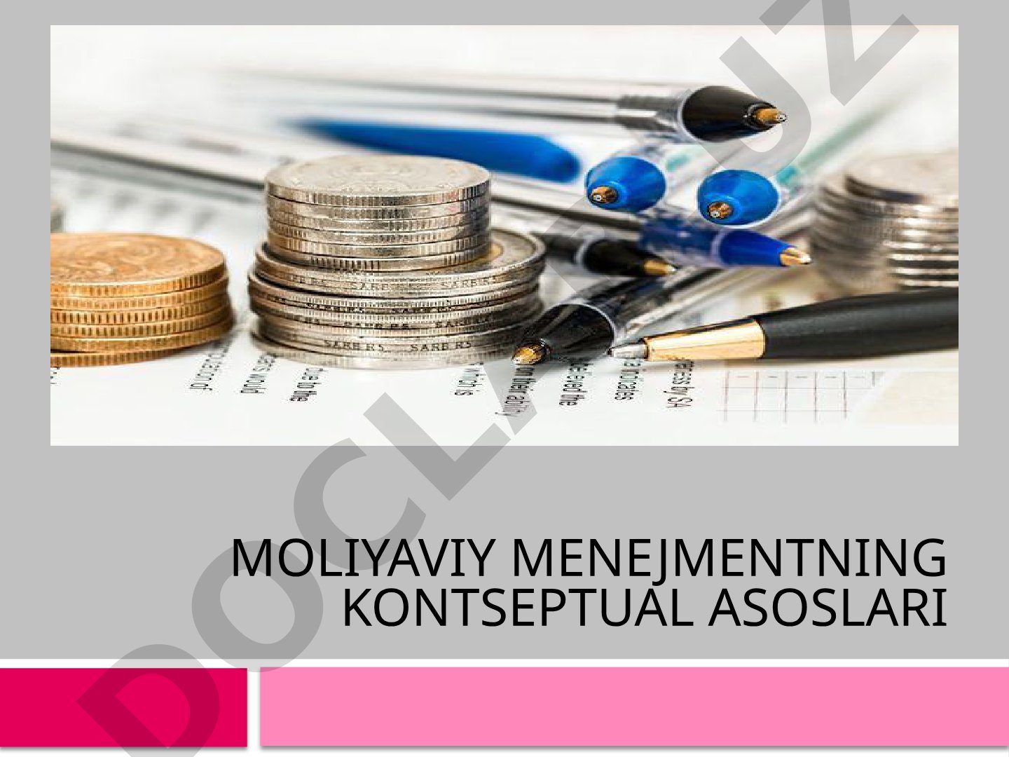 Moliyaviy menejmentning kontseptual asoslari