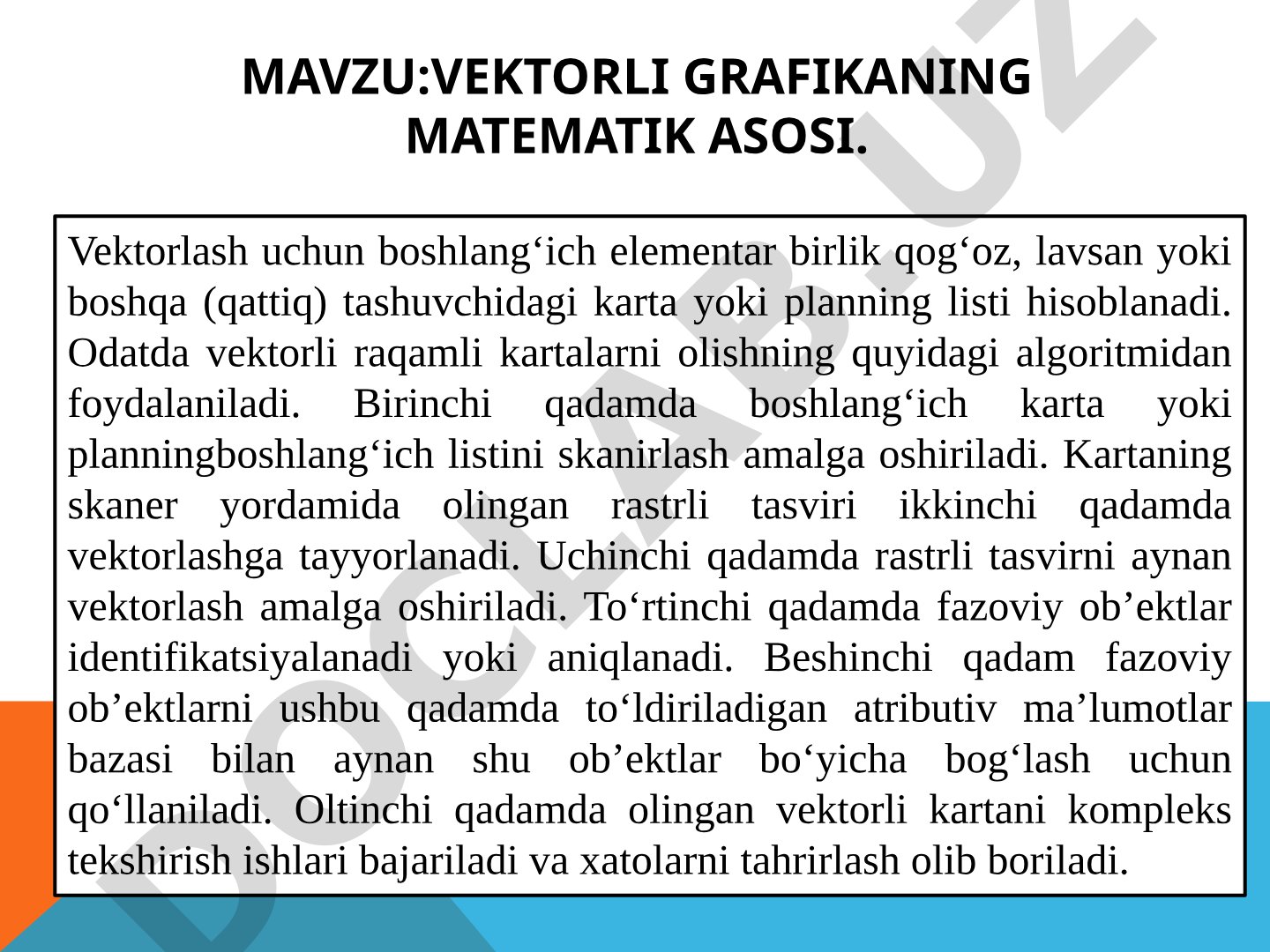Vektorli grafikaning matematik asosi