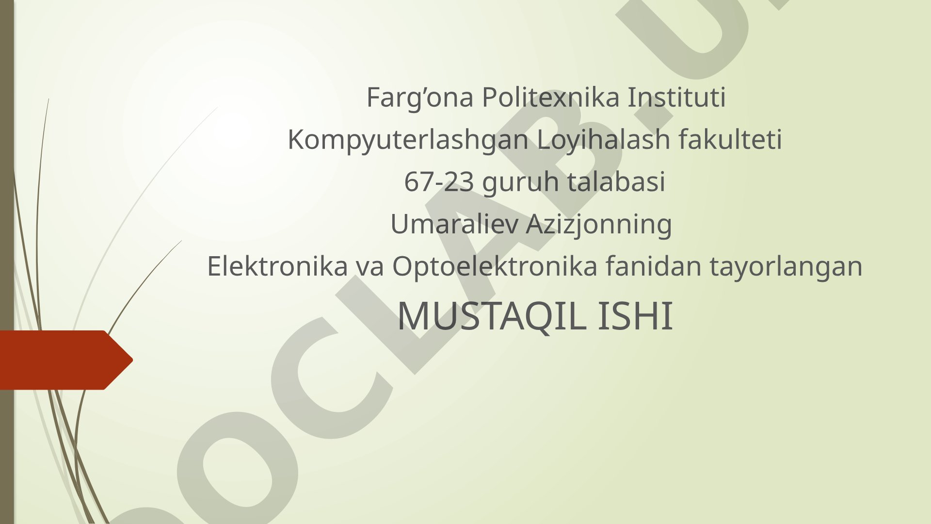 Optoelektron impuls generatori
