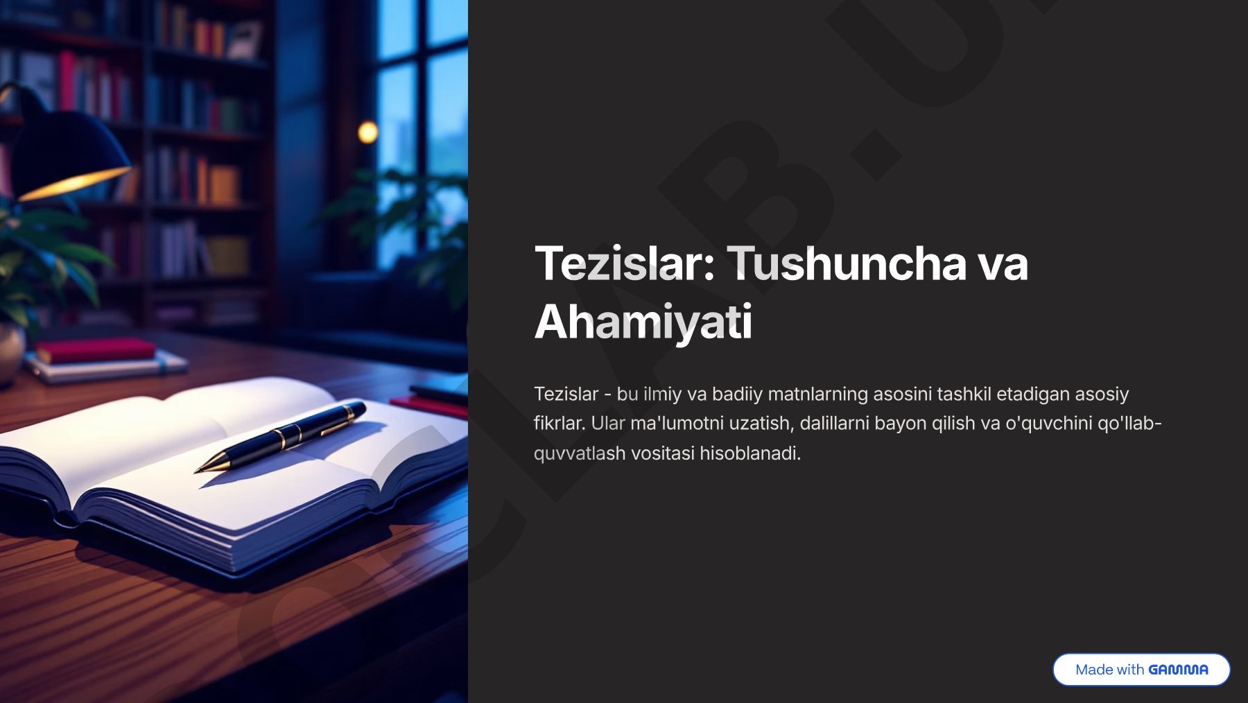 Tezislar: Tushuncha va Ahamiyati