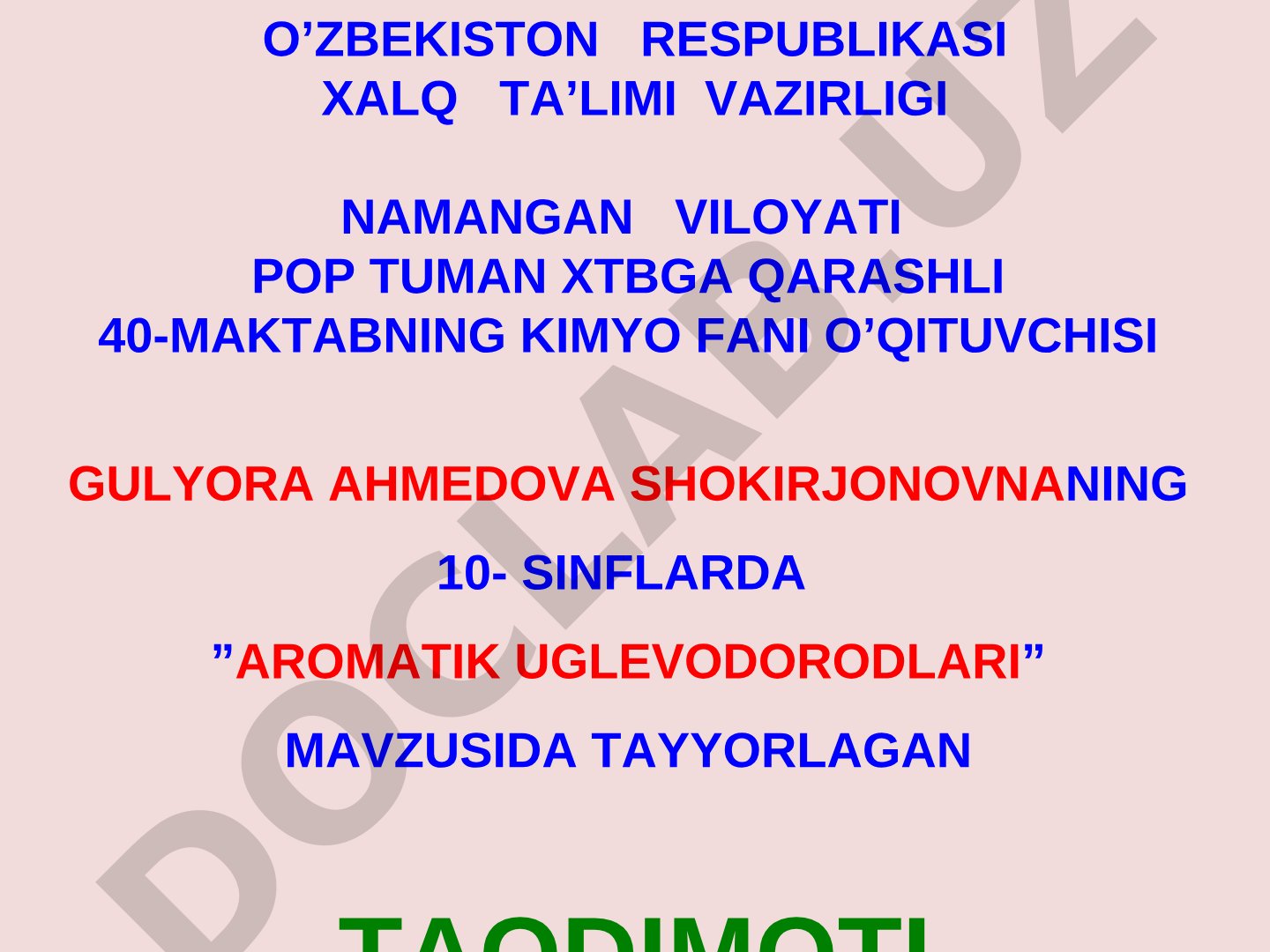 Aromatik uglevodorodlar