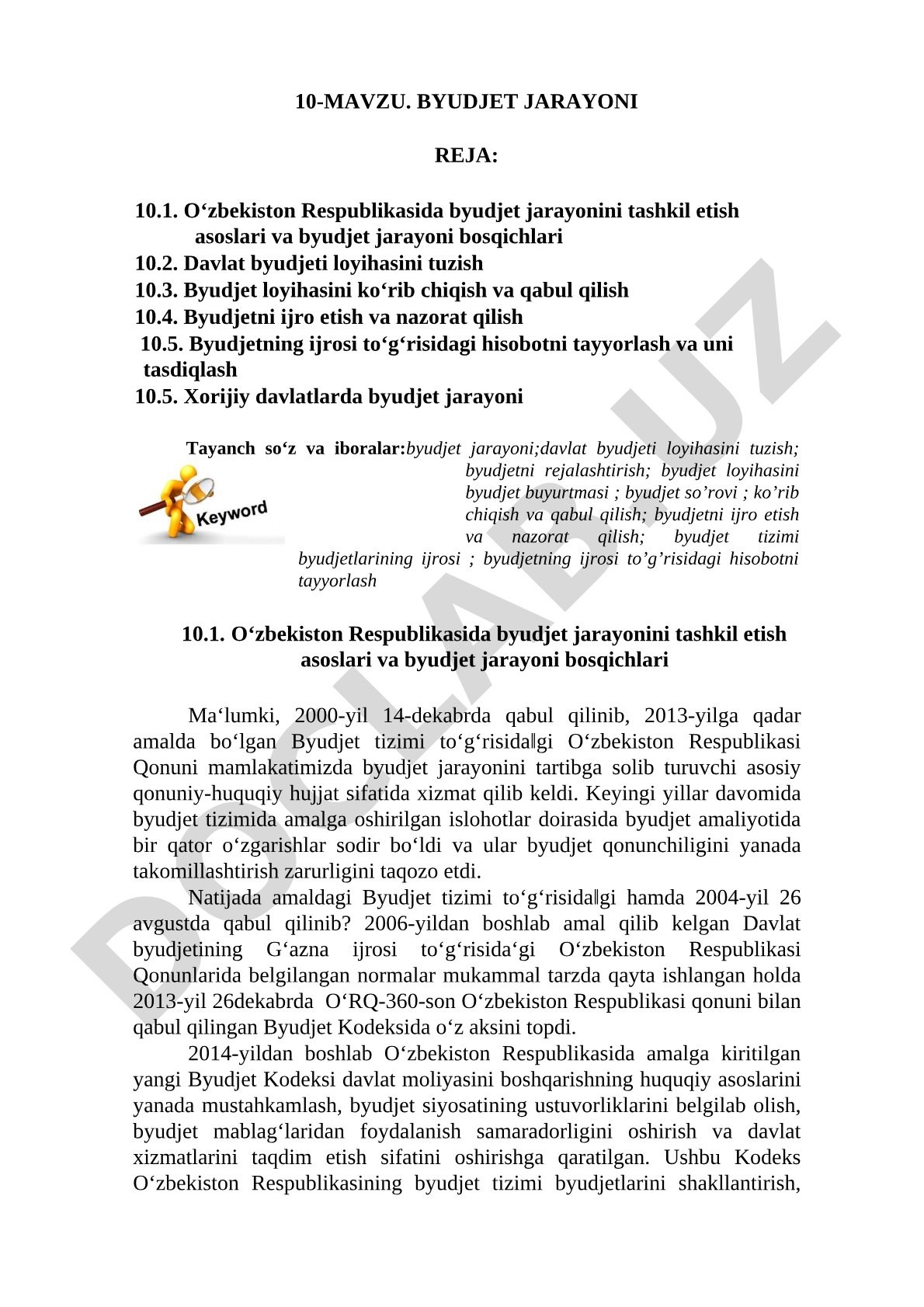Byudjet jarayoni