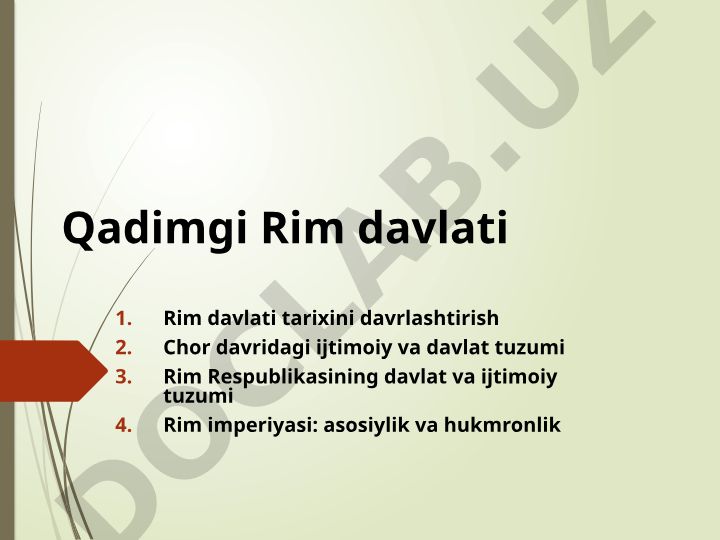 Qadimgi Rim davlati tarixi va tuzumi