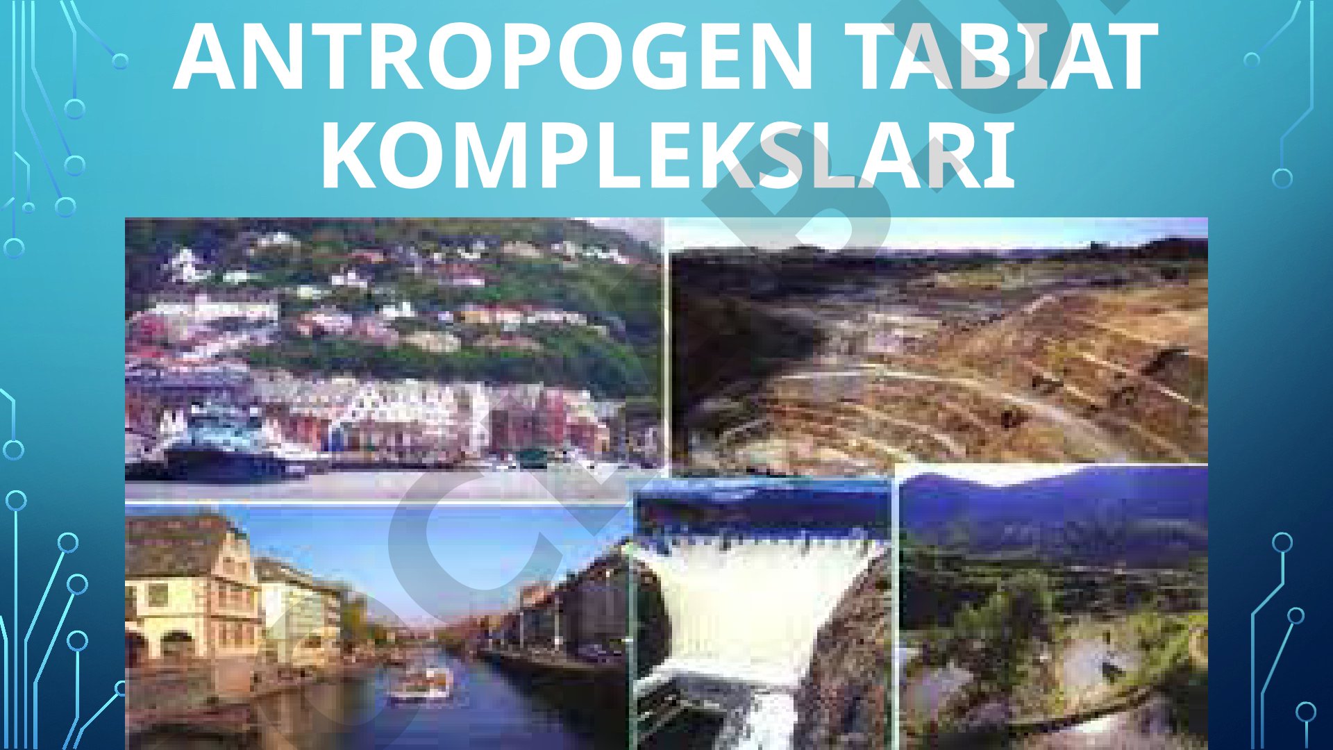 Antropogen tabiat komplekslari va qo'riqxonalar