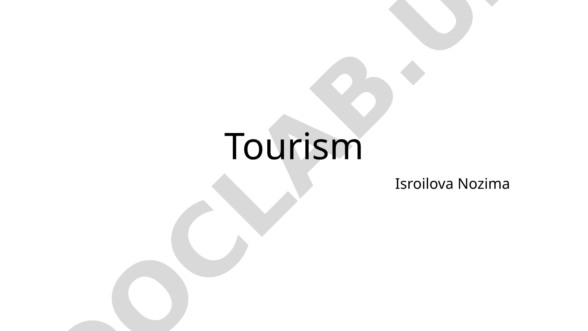 Tourism Isroilova Nozima 1