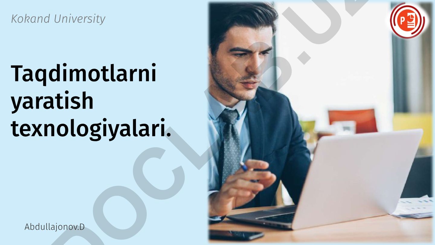 Taqdimotlarni yaratish texnologiyalari