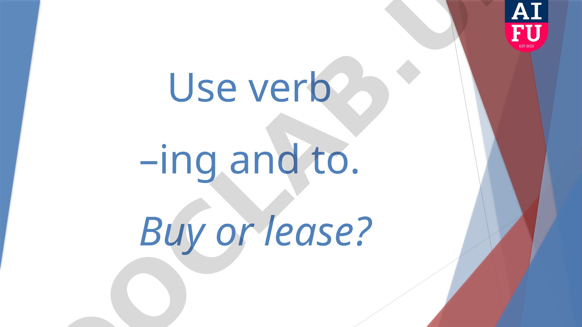 English verb -ing form and to-infinitive usage
