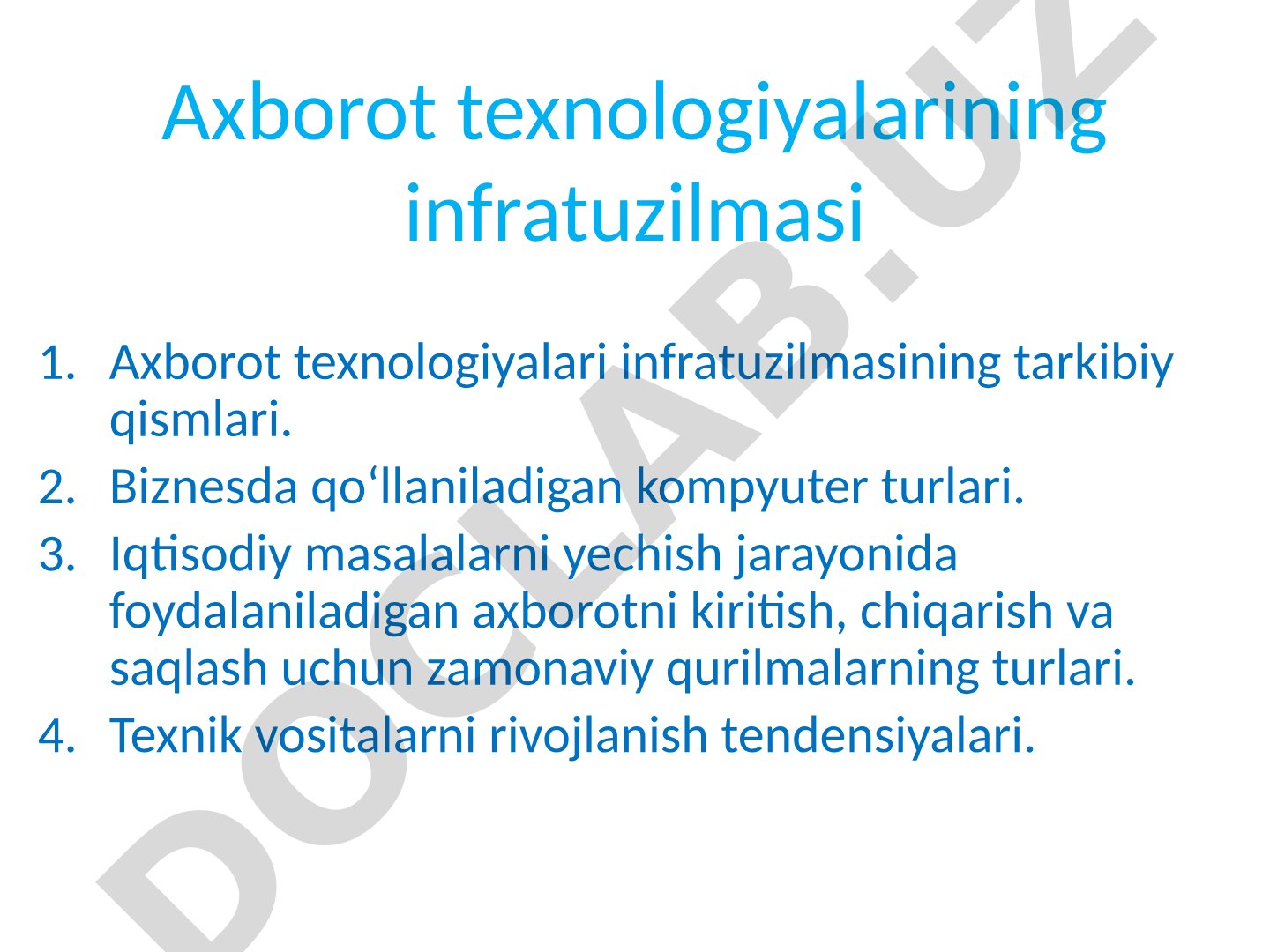 Axborot texnologiyalari infratuzilmasi