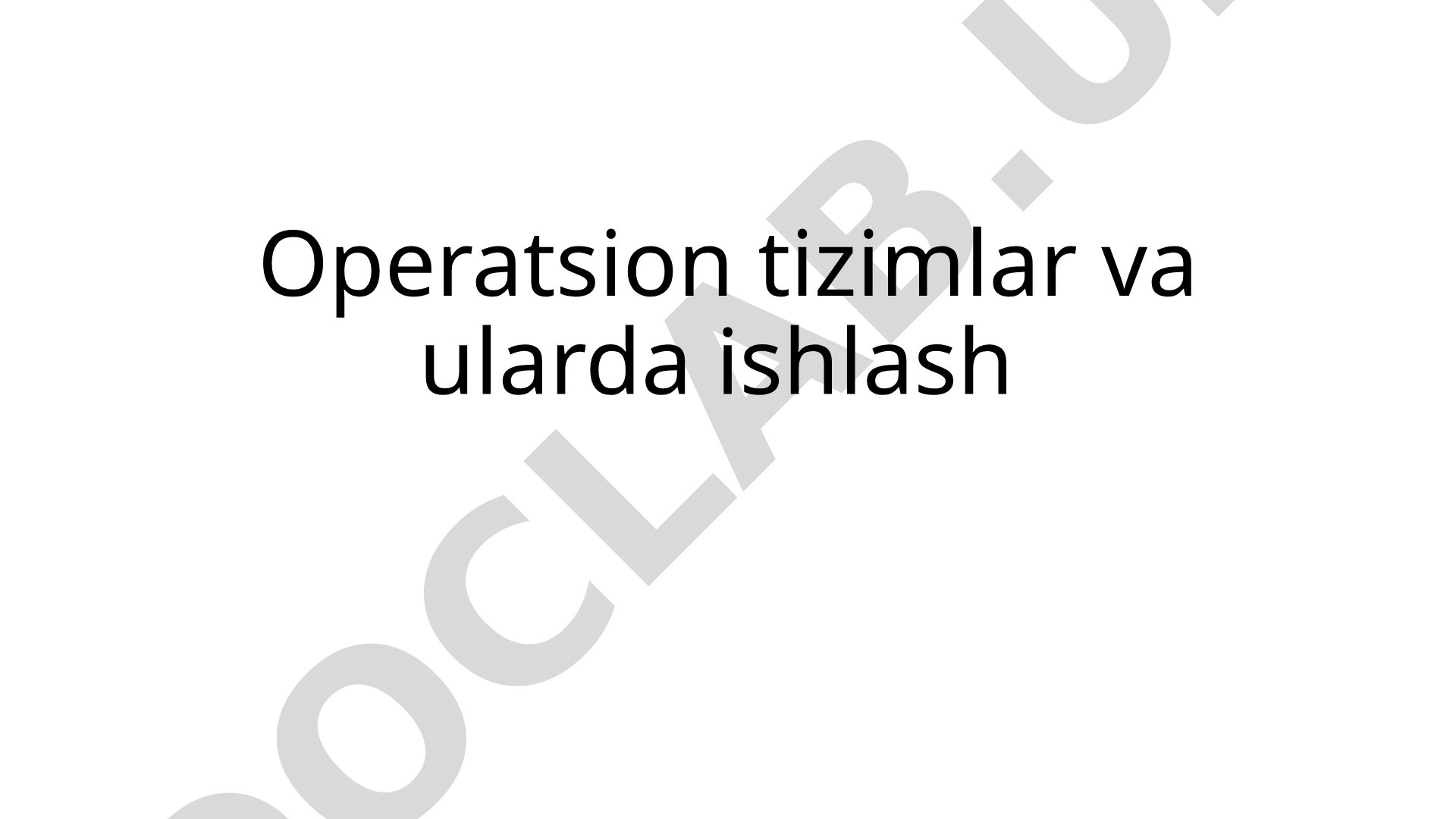 Operatsion tizimlar va Windows optimallashtirish dasturlari