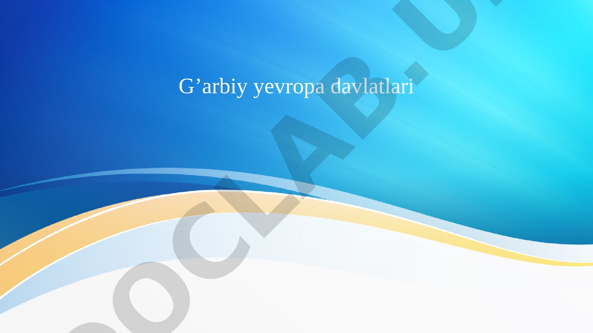 G'arbiy Yevropa davlatlari