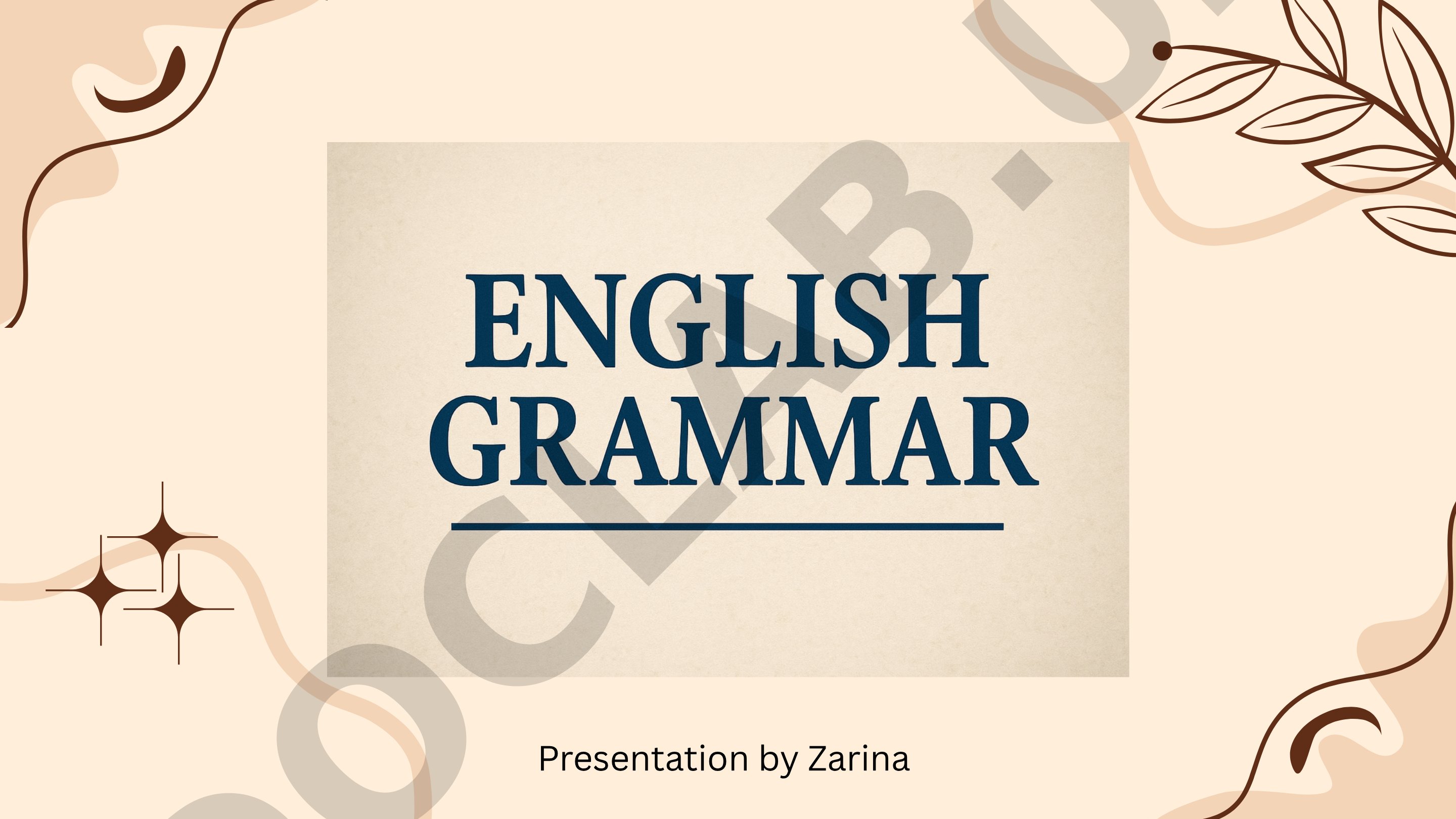 Parts of Speech in English