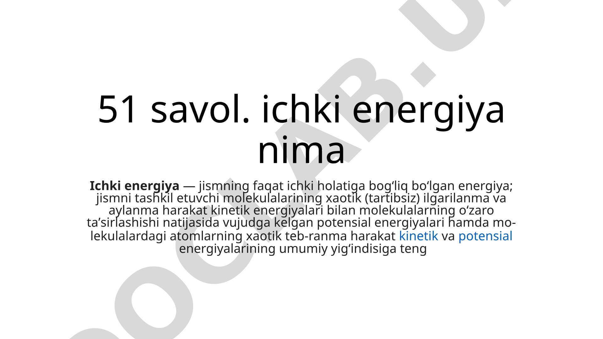 Ichki energiya
