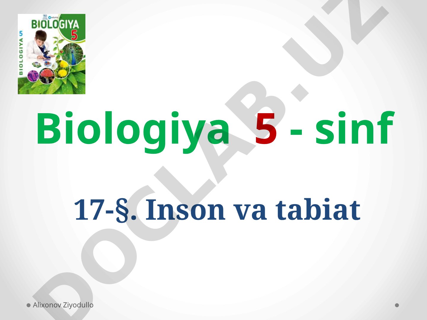 Inson va tabiat