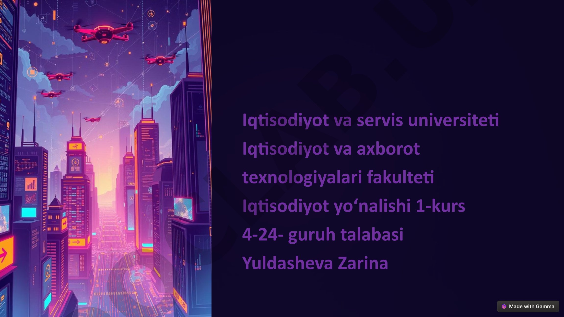 Intellektual boshqaruv tizimlarini iqtisodiyot yo‘nalishida qo‘llash istiqbollari