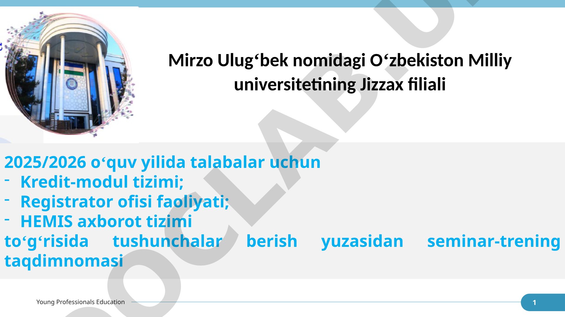 Kredit-modul tizimi va HEMIS axborot tizimi