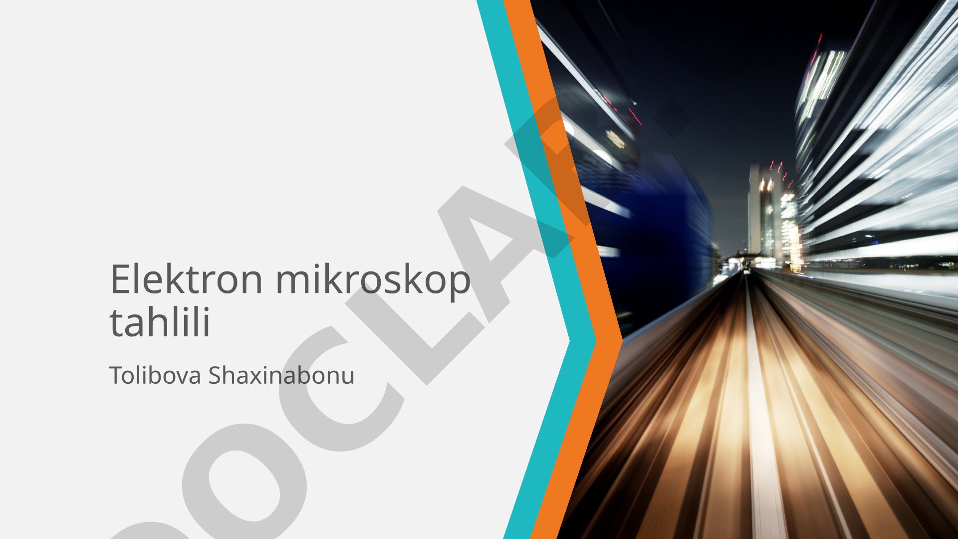 Elektron mikroskop tahlili