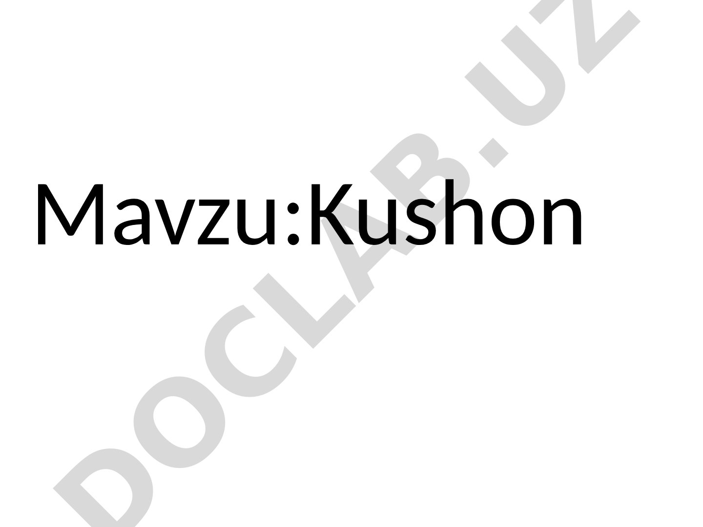 Kushon podsholigi xoʻjaligi