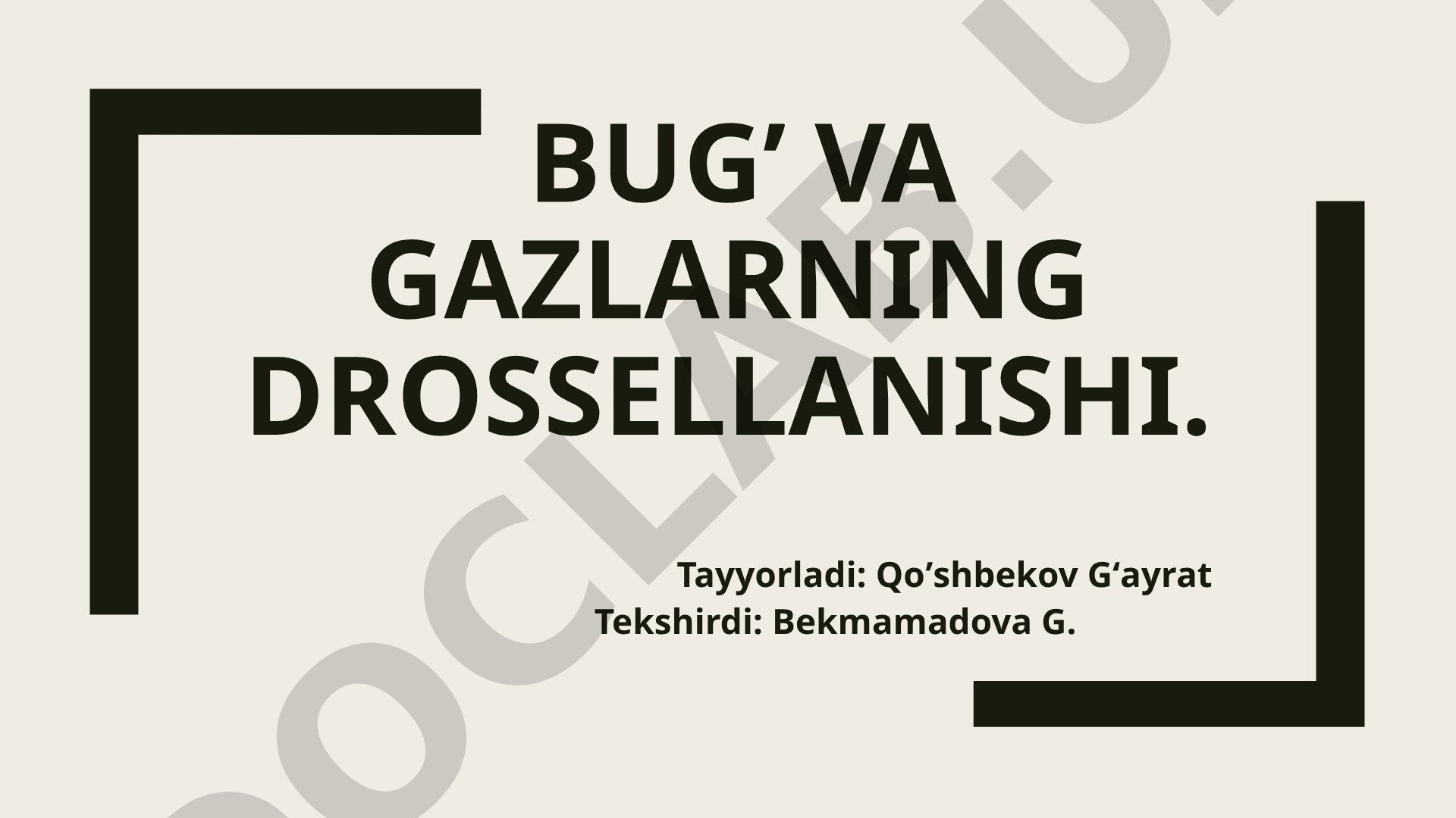 Bug’ va gazlarning drossellanishi