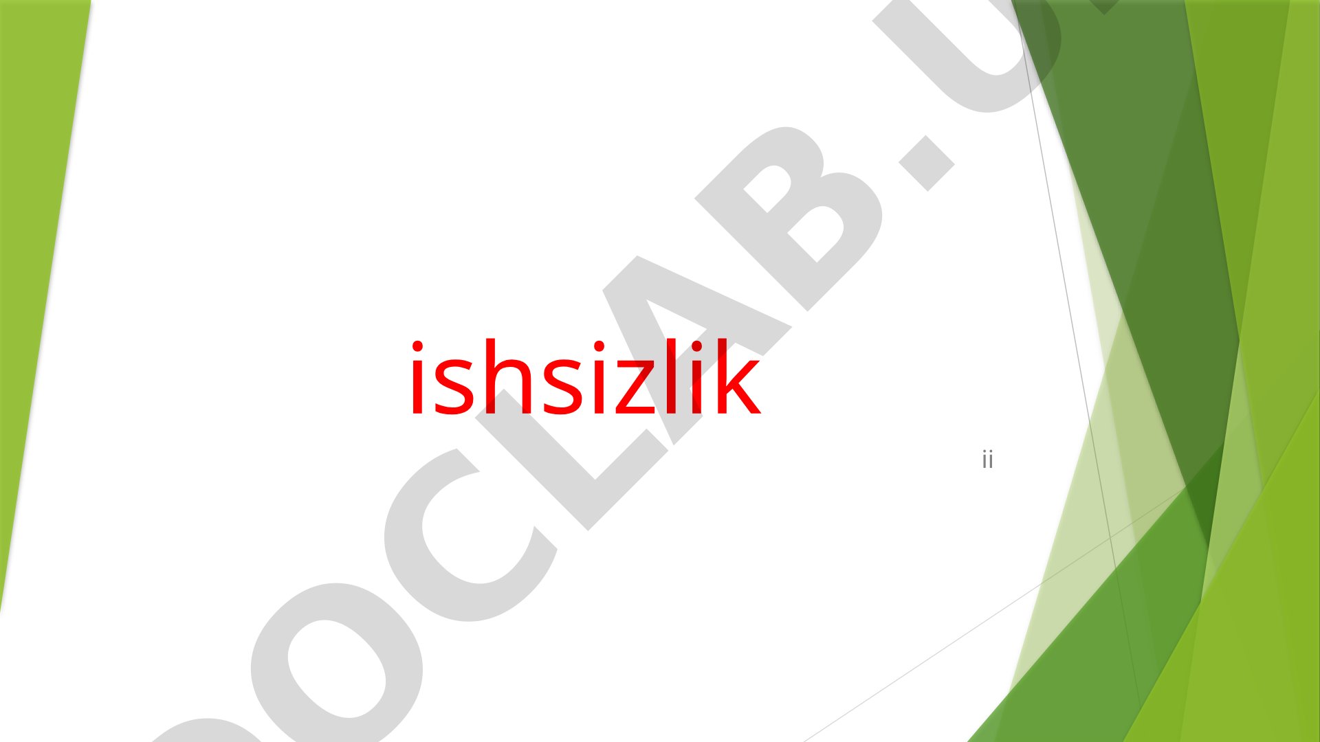 Ishsizlik turlari, sabablari, oqibatlari va kamaytirish yo'llari haqida ma'lumot