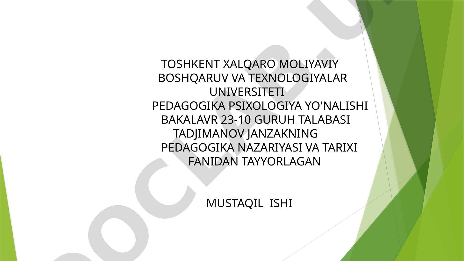 Darsning turlari va tuzilishi