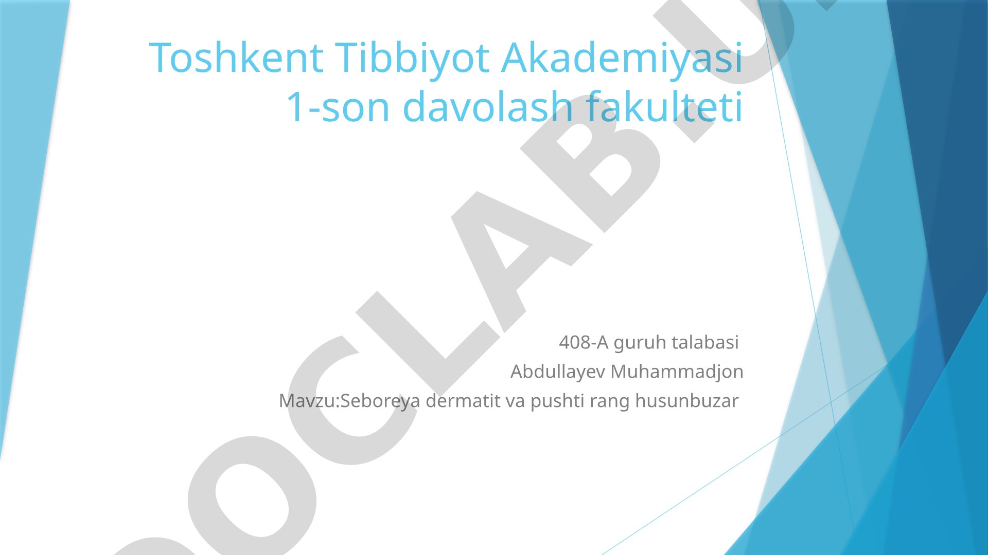 Seboreya dermatit va pushti rang husunbuzar
