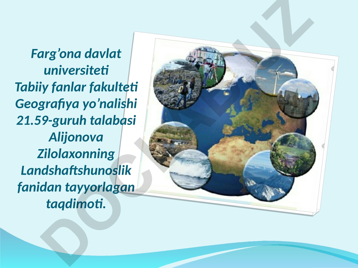 Landshaft tushunchasi va morfologik birliklari