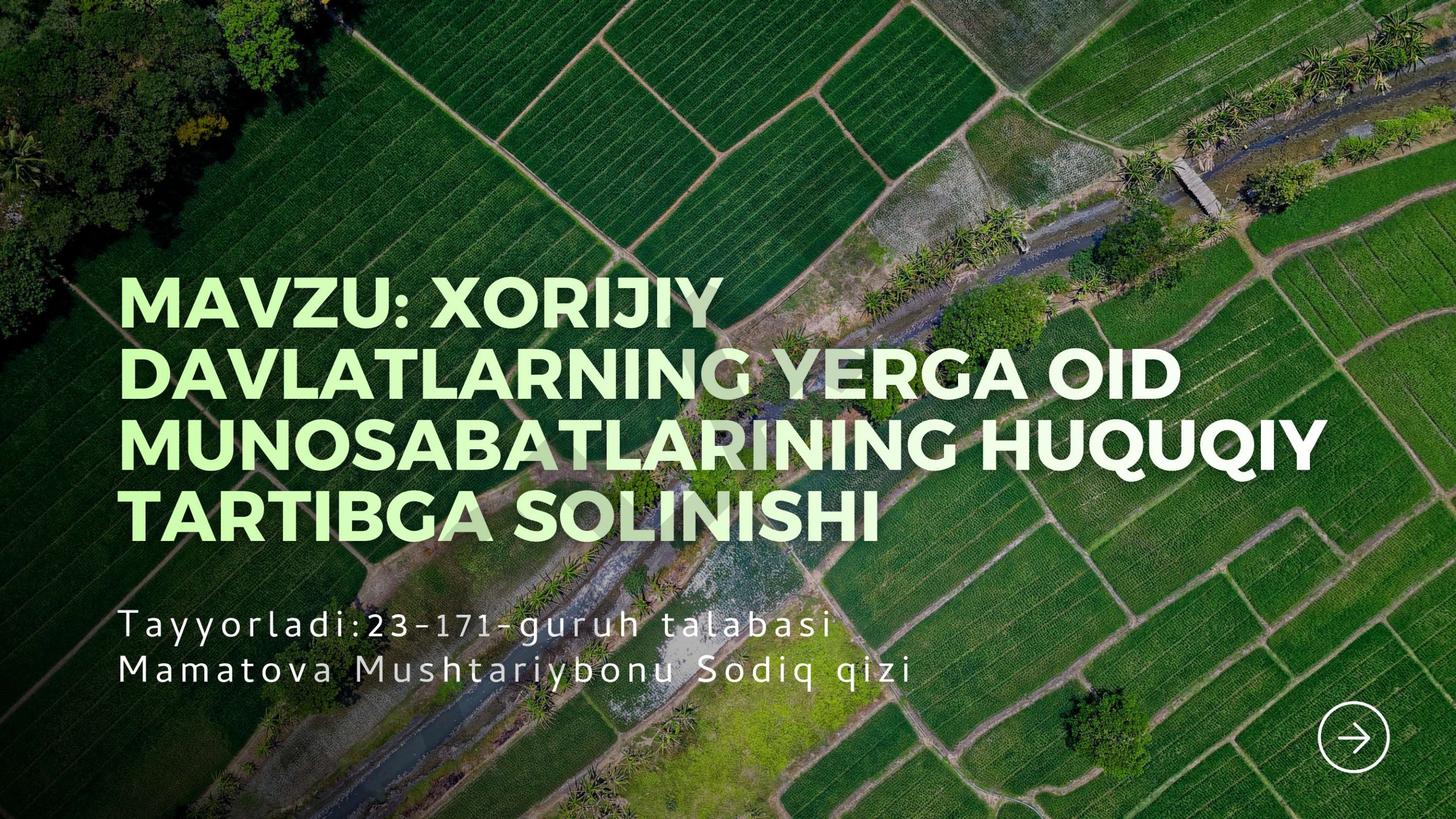 Xorij davlatlarning