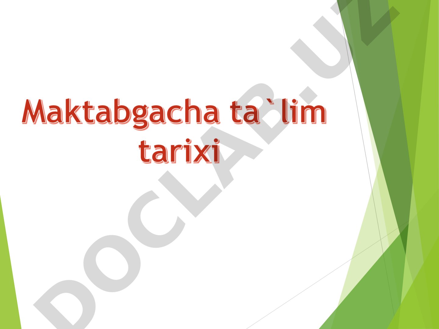 Maktabgacha pedagogikaning fan sifatida rivojlanish bosqichlari