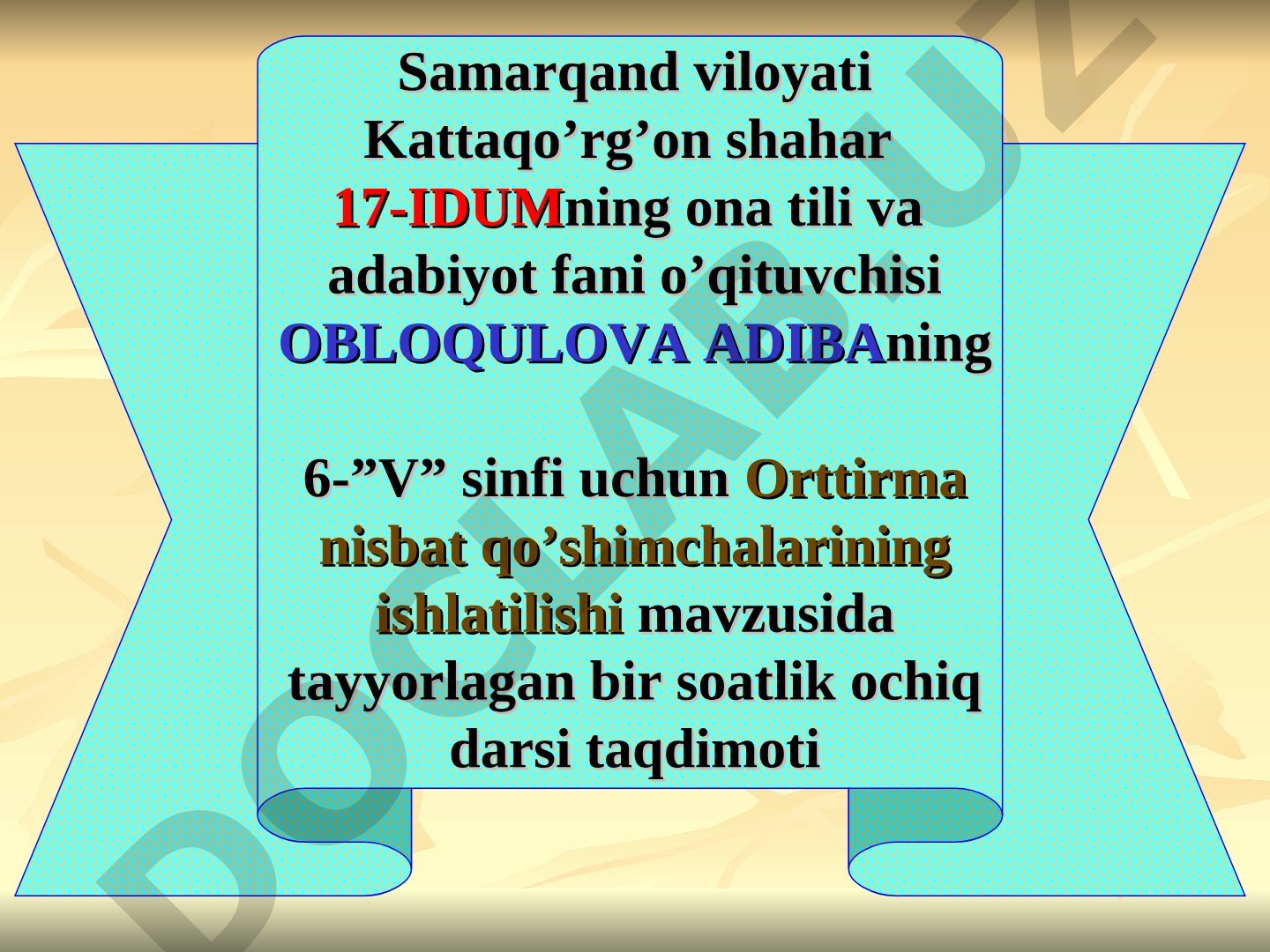 Orttirma nisbat qo'shimchalarining ishlatilishi