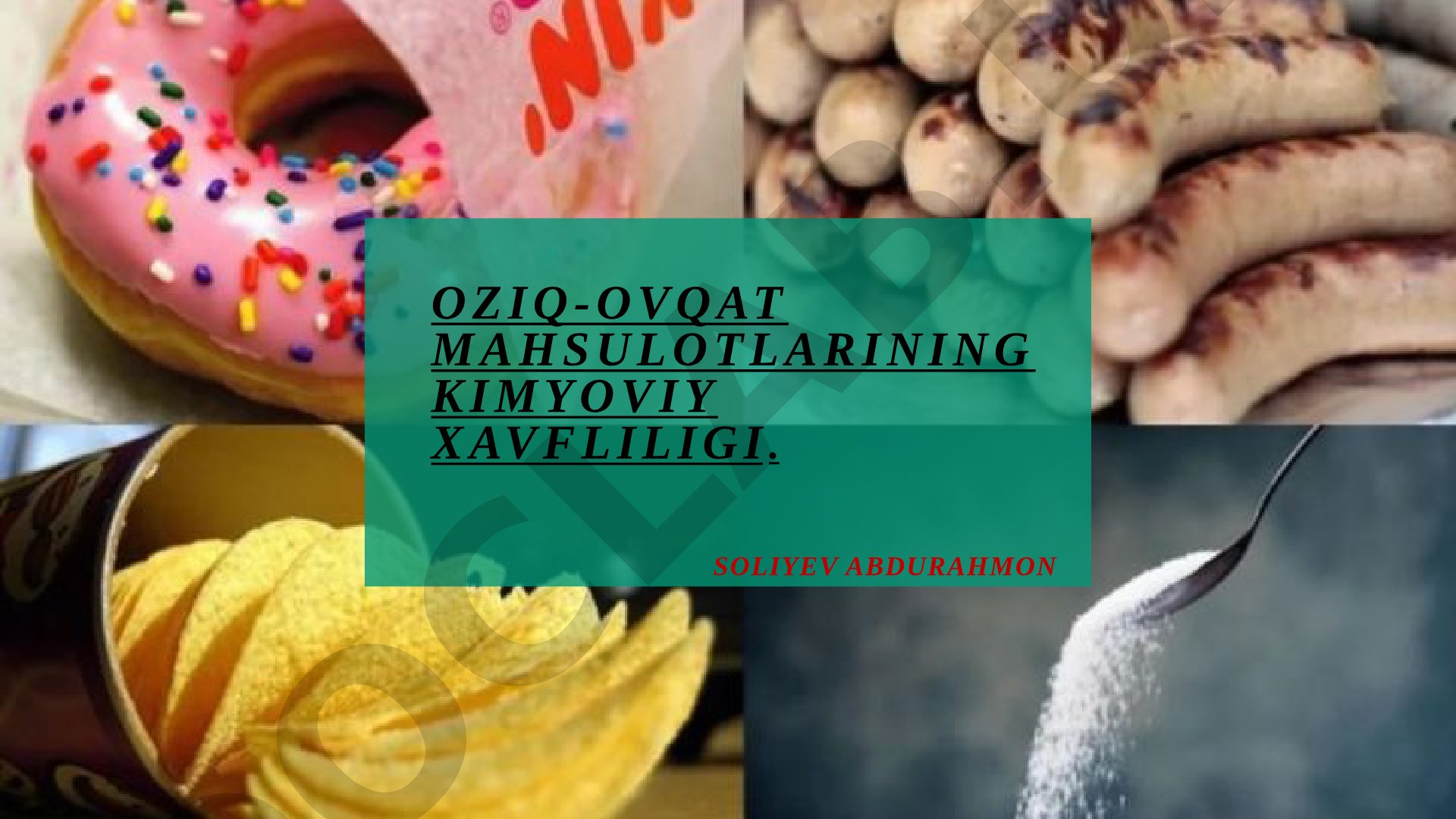 Oziq-ovqat mahsulotlarining kimyoviy xavfliligi