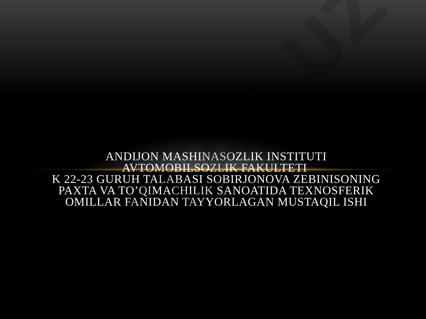 Ishlab chiqarishda qo'llaniladigan xavfli yuklar turi va ularni xavfsizligini ta'minlash choralari