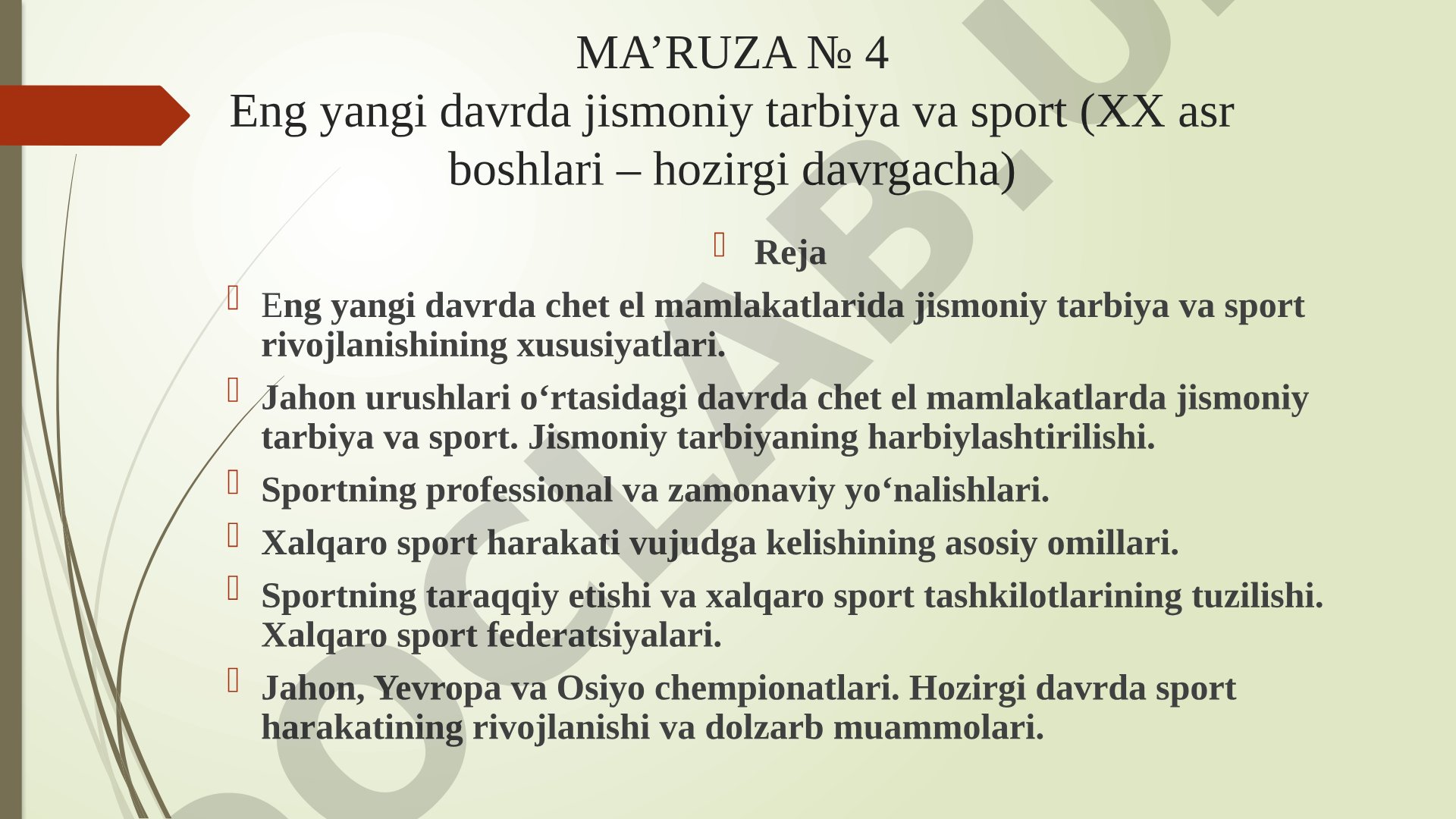 Eng yangi davrda jismoniy tarbiya va sport