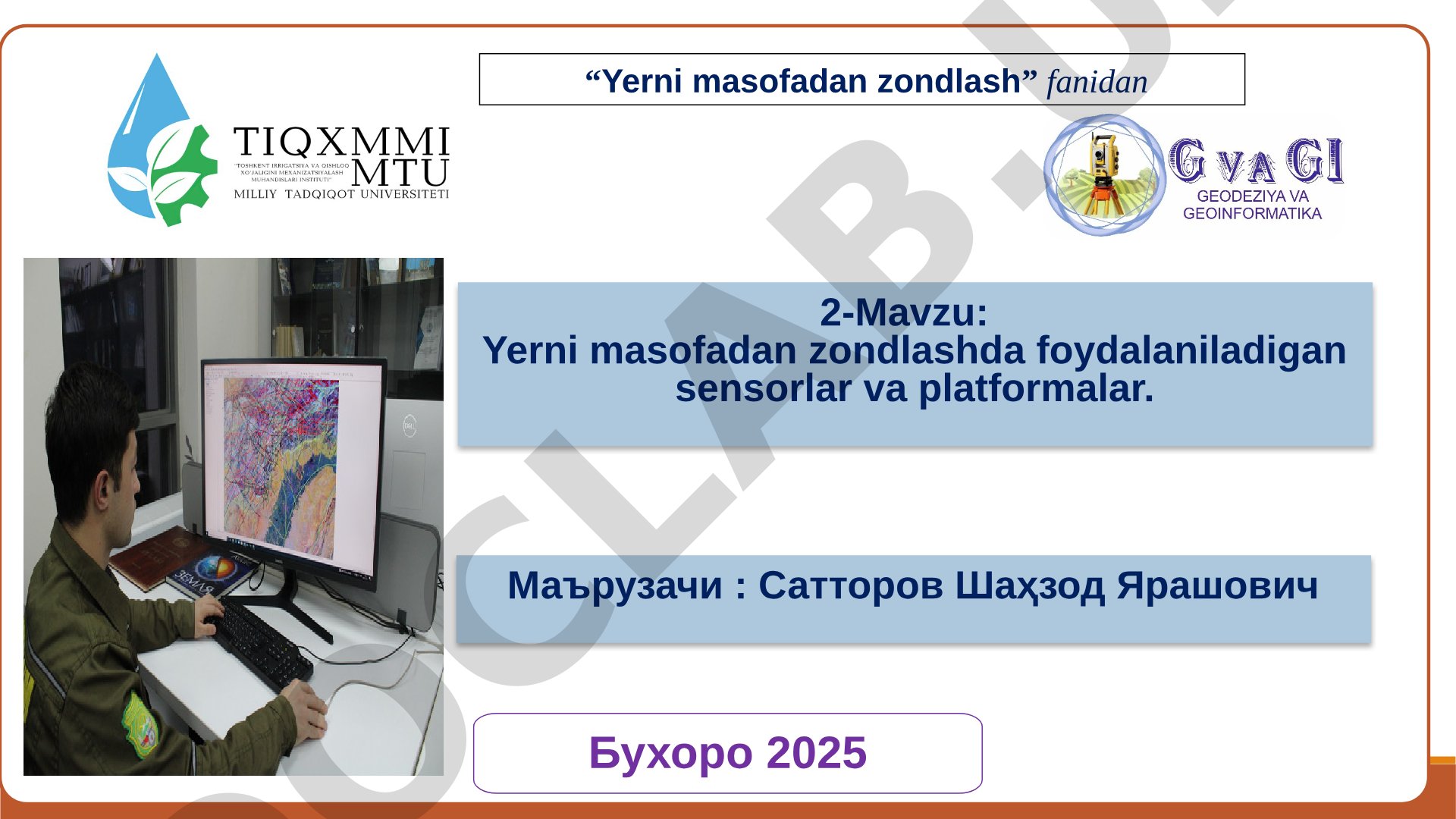 Yerni masofadan zondlashda foydalaniladigan sensorlar va platformalar