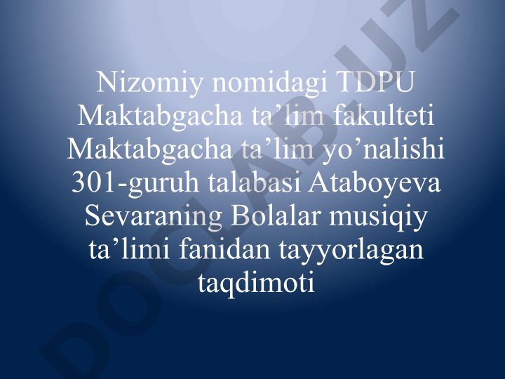 MTT da bolalarga musiqiy ta'lim berishda tarbiyachining faoliyati