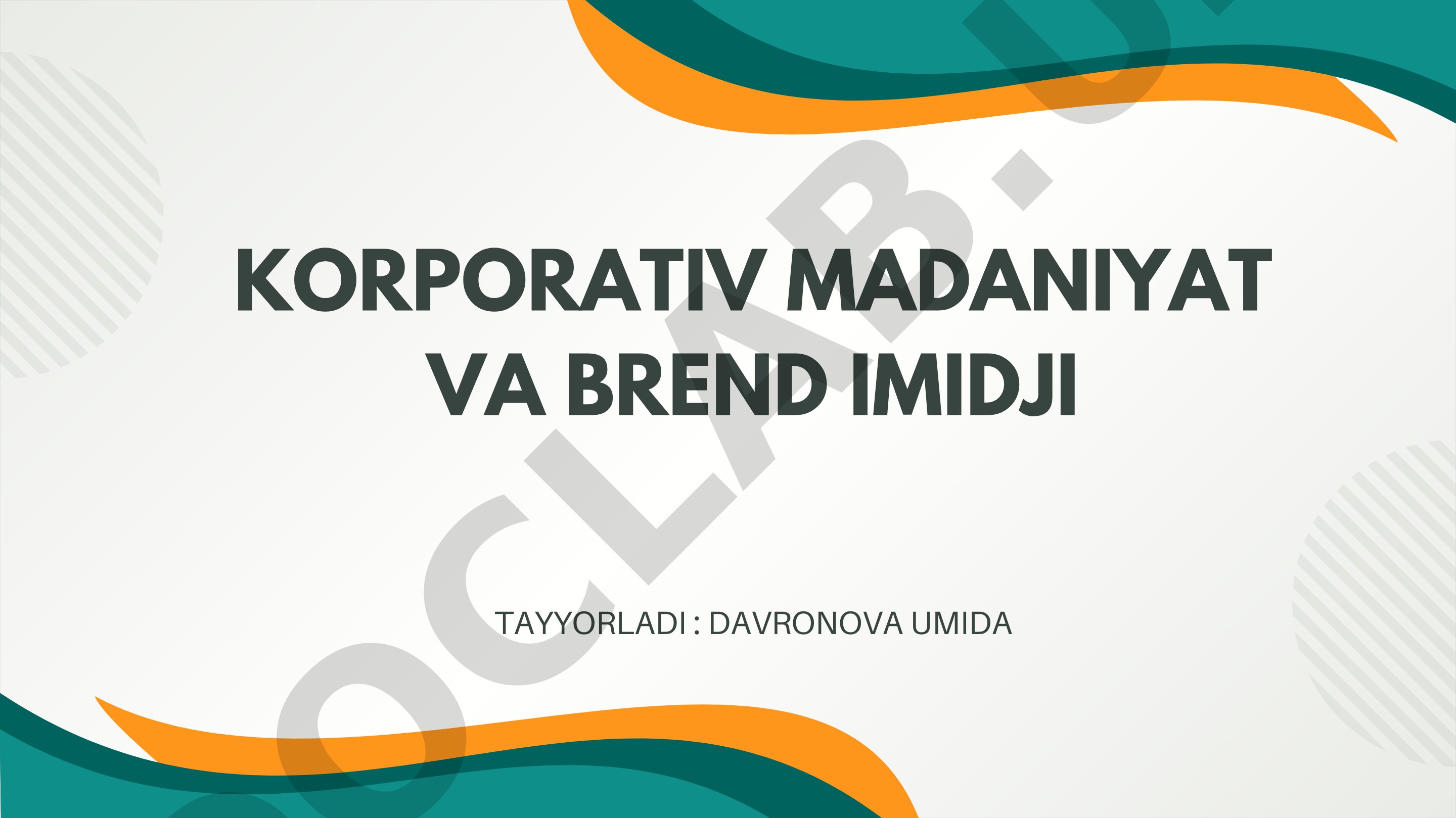 Korporativ madaniyat va brend imidji