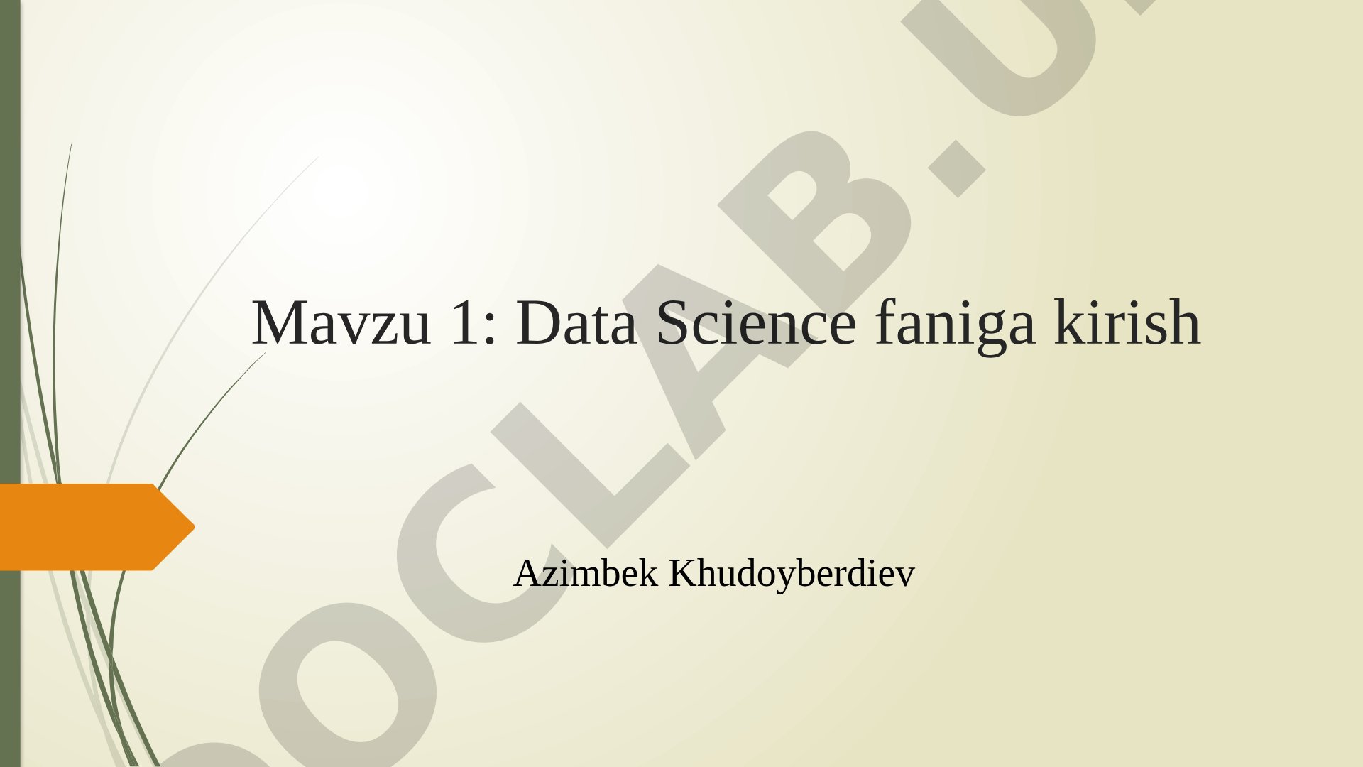 Data Science faniga kirish