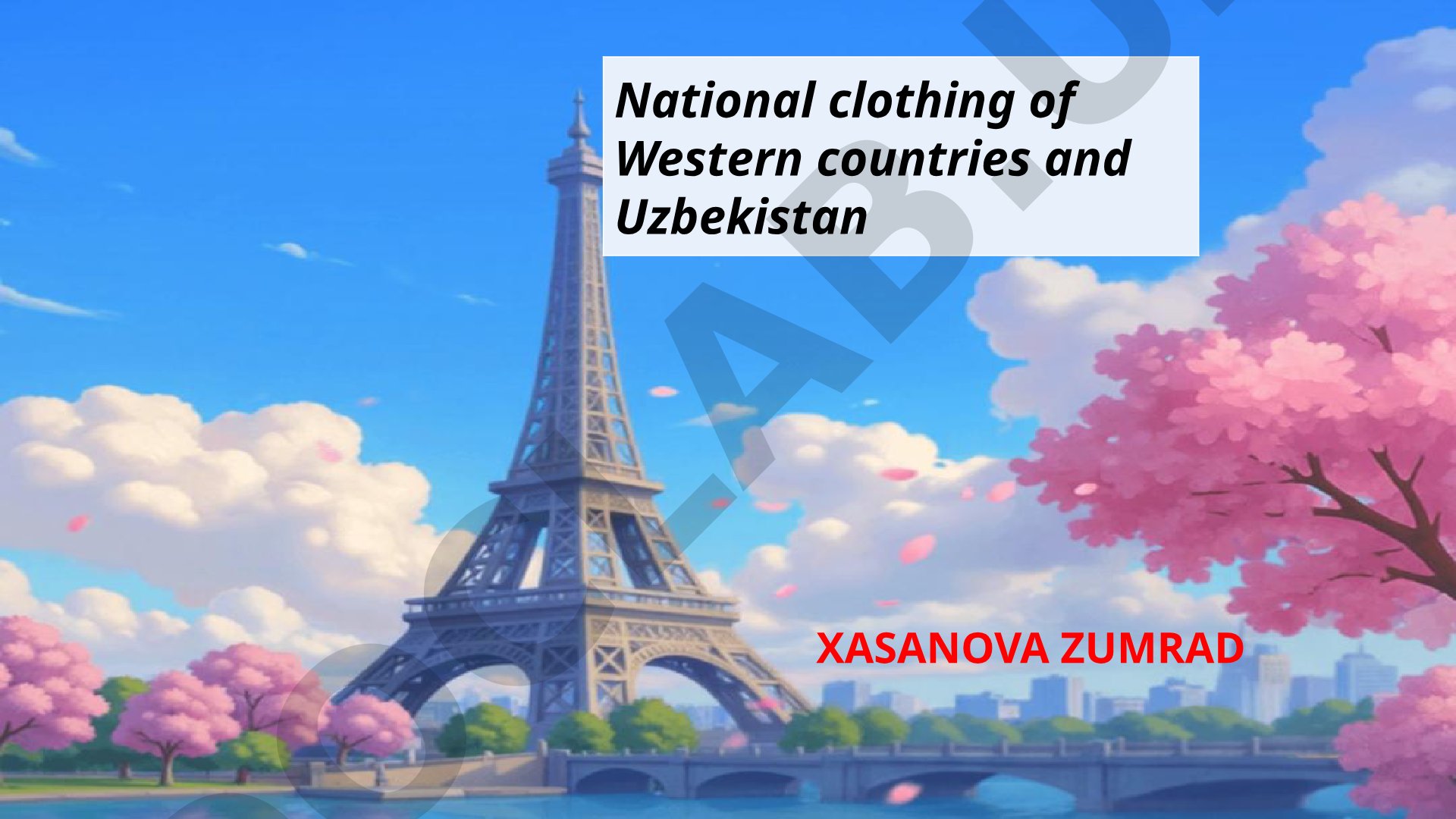 National clothing of Uzbekistan and Western countries