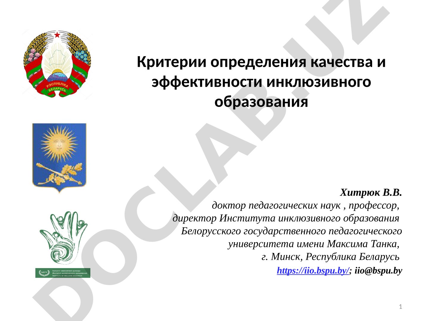 Критерии определения качества и эффективности инклюзивного образования