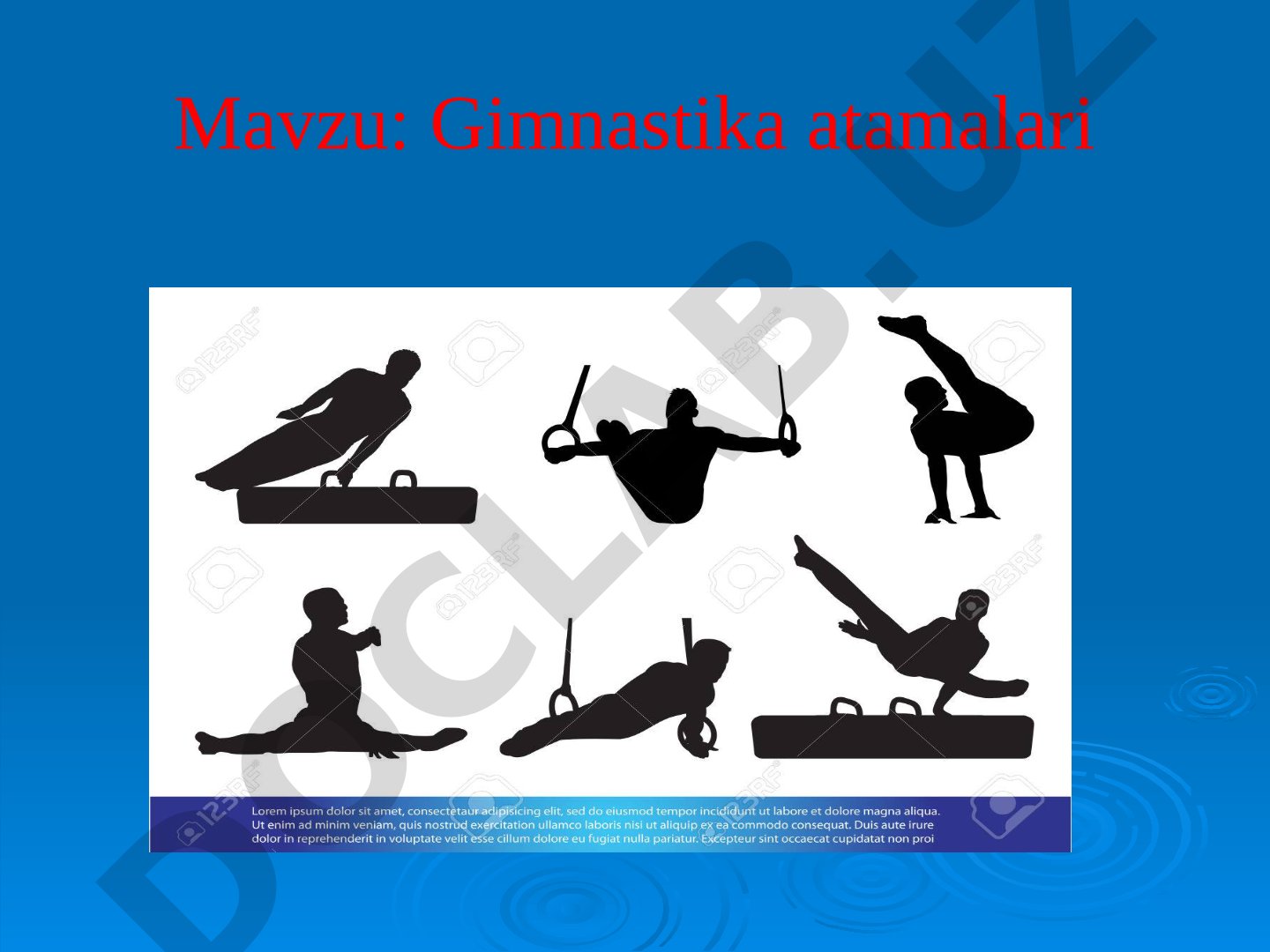 Gimnastika terminologiyasi, atamalarni shakllantirish qoidalari va asosiy atamalar haqida