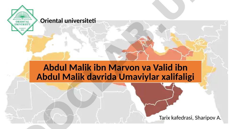 Marvoniylarni hokimiyat tepasiga kelishi va Abdulmalik xalifaligi boshlanishi