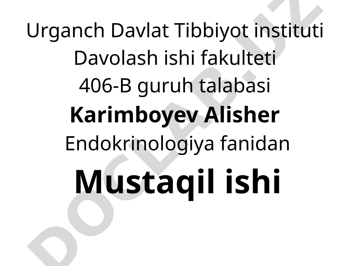 Qandsiz diabet kasalligi