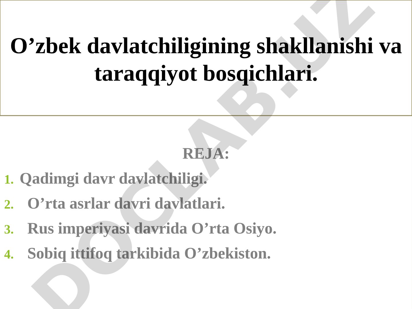 Qadimgi Xorazm va Baqtriya davlatlari, ularning hududi, aholisi va davlat belgilari